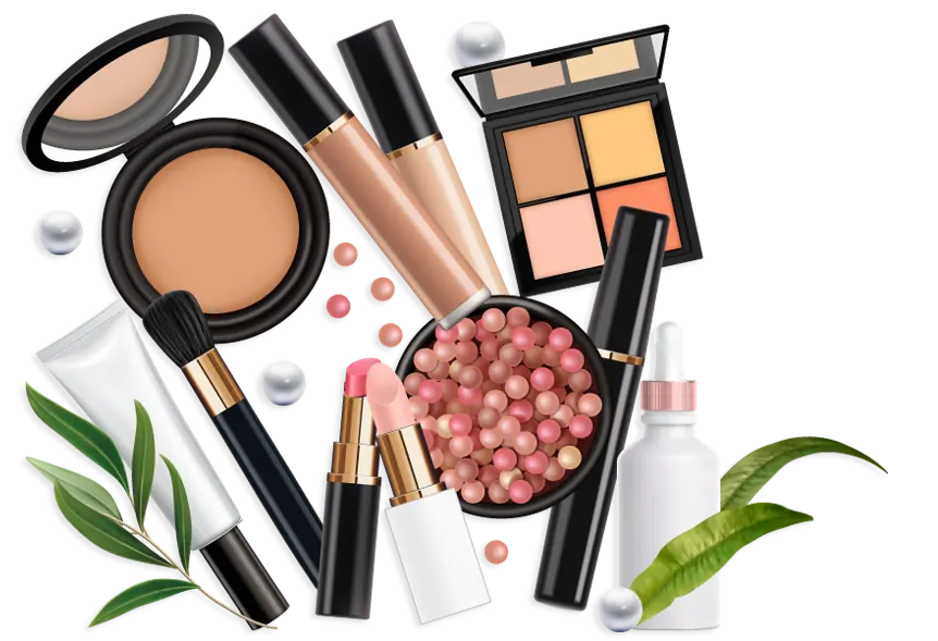 Panoplie des produits cosmétiques